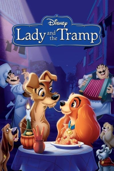 Lady and the Tramp (1955) (1955) - Romance Anime Movies Movie Poster